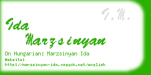 ida marzsinyan business card